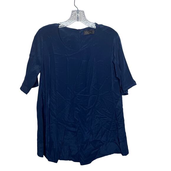 HATCH Maternity Womens Size 2 (6-8) Navy Blue Blouse Top Scoop Neck - Picture 1 of 9
